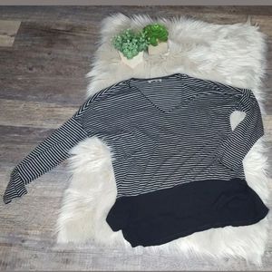 Zara Lightweight Striped Knit Tunic Top Size S